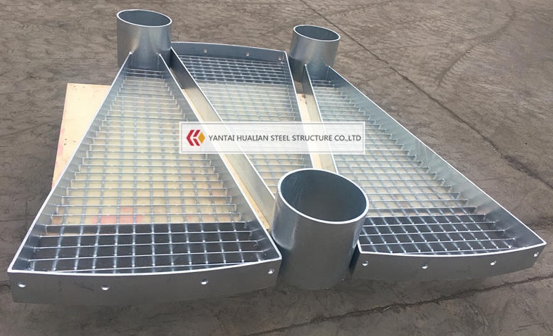 Galvanized steel stair grating spiral staircase stair tread for outdoor projects