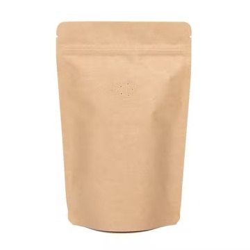 Metallic Finish Kraft Food Bags with Ziplock Closure