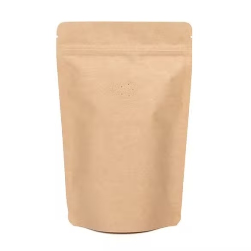 Metallic Finish Kraft Food Bags with Ziplock Closure
