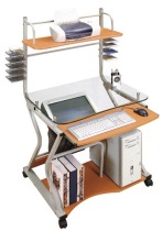 Mobile Multi-Tier Computer Desk