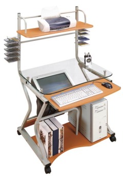 Mobile Multi-Tier Computer Desk