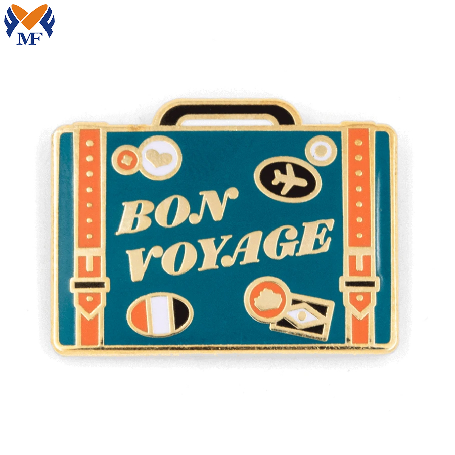 Pin personalizado de metal para flash para câmera Bon Voyage