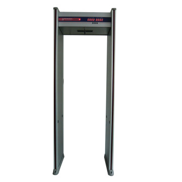 walkthrough metal detector gate in alarm