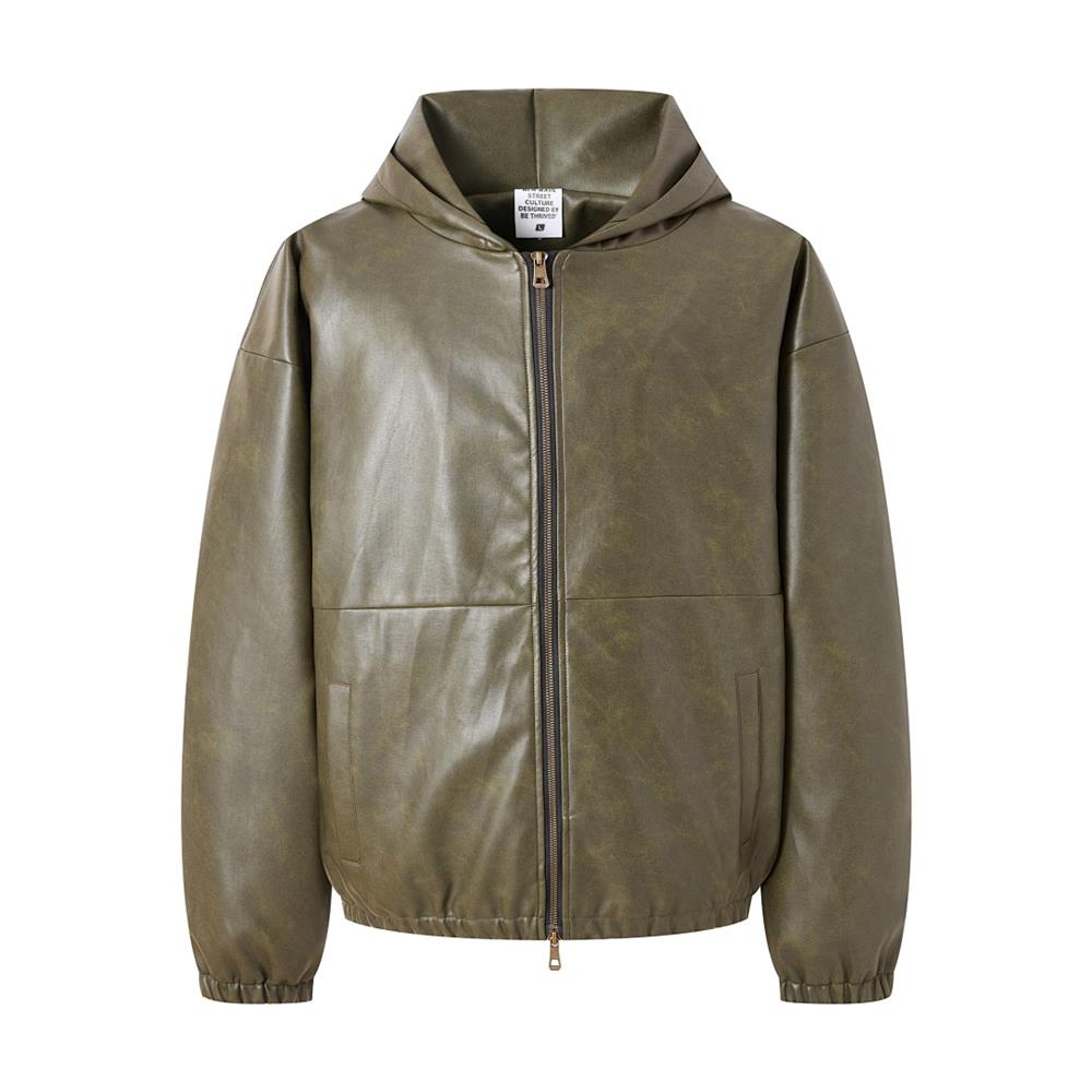 سترة جلدية بنية عتيقة للرجال mens vintage brown leather jacket