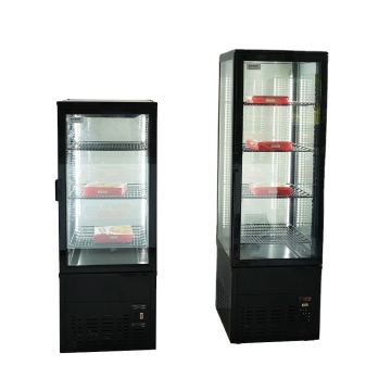 Kenkuhl Double Door Four Sided Glass Pastry Countertop Chilled Display Cabinet Fridge