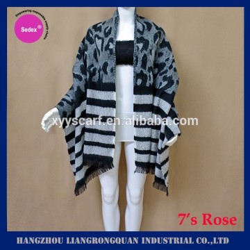 2017 hangzhou factory jacquard leopard fashion pashmina scarf
