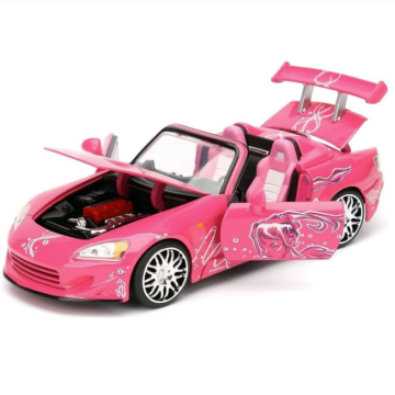Hot Sale 2001 S2000-2 Fast & Furious 1:24 Pink Mini Electric Car Toy for Kids