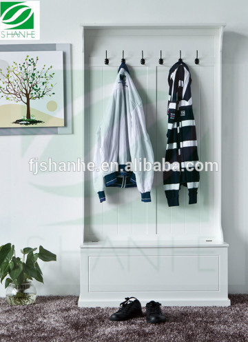 SH modern entryway furniture Entryway Bench with coat rack