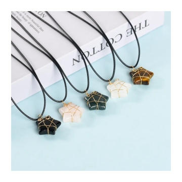 Chunky Clear Quartz Crystal Necklace - Fashion Jewelry Necklaces