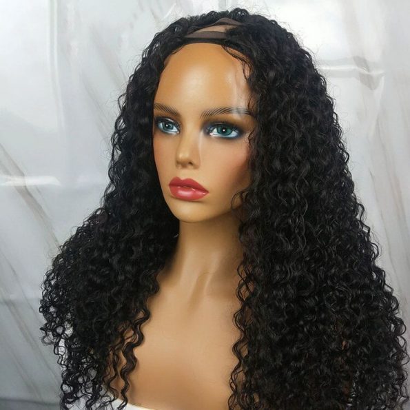 Loose Deep Human Hair U Part Wig Natural Color Brazilian Remy Hair Wig Wholesale Factory Price Afro Kinky Curly Wig 150% Density