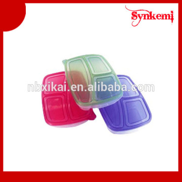 Plastic food container with divider