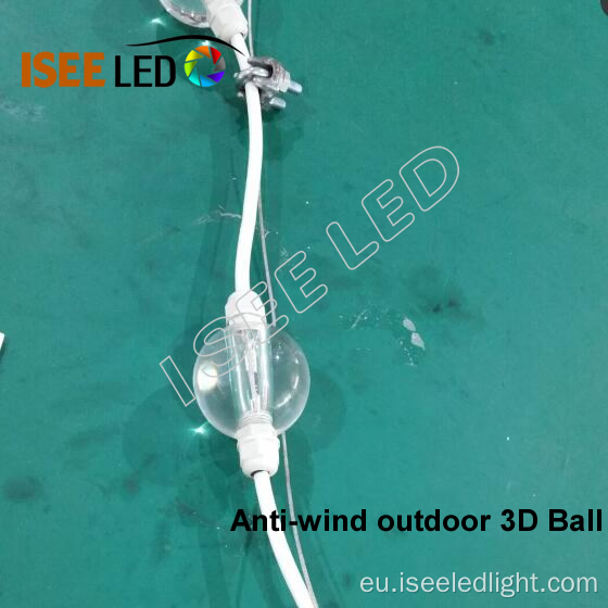 Anti-Wind 3D LED baloia Kanpoko IP65