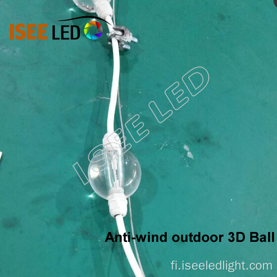 Tuulen vastainen 3D-LED-pallo ulkona IP65
