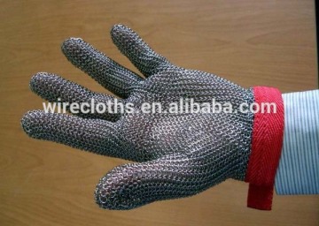 stainless steel chain mail mesh gloves for butcher
