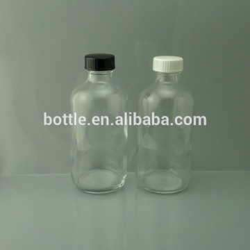 8oz GPI 28/400 Clear Winchester bottles Boston Round bottles with phenolic screw cap