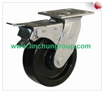 Thermostable Phenolic Caster with Brake Caster Wheel