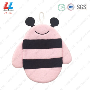 Pink bee lovely animal bath gloves