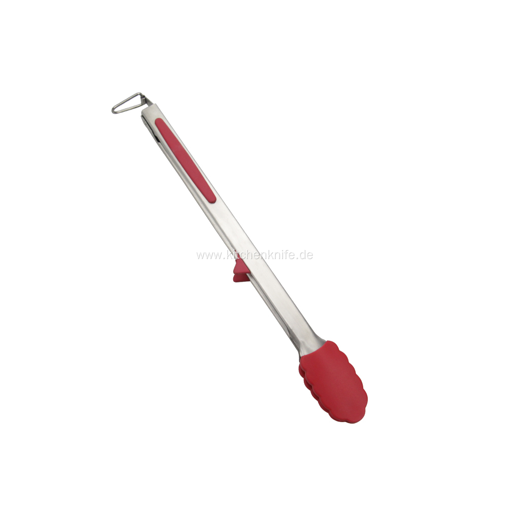 Stainless Steel Locking Standing Food BBQ Tong