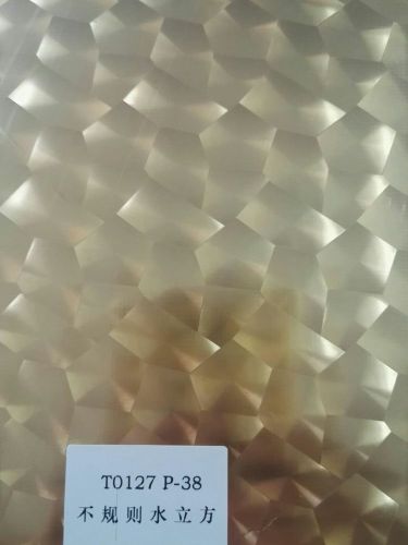 Irregular cube holographic hot stamping film for leather, textile