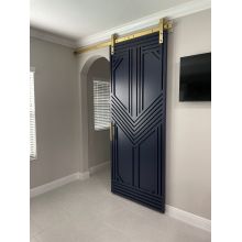 Paint laminated mirror Barn Door Wood design Modern