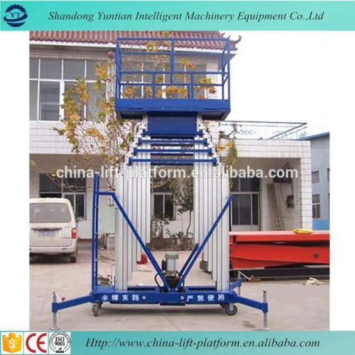 200kg Mobile aluminum man lift/electric lift ladder