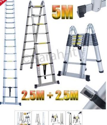 5m aluminum telescopic ladder