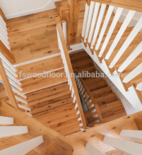 natural oiled European white oak wood stair tread