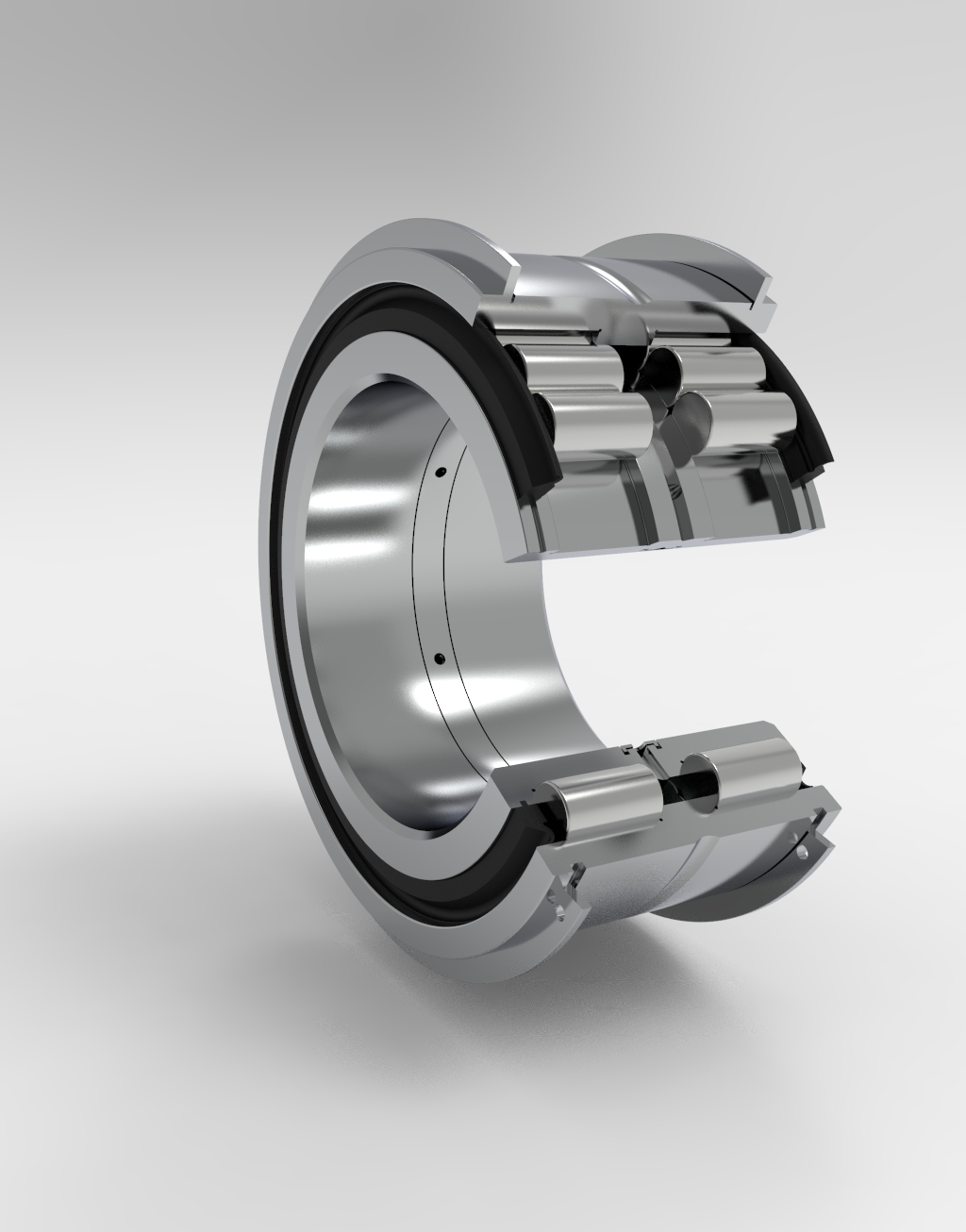 بلبرینگ غلتکی تمام استوانه ای آب بندی شده دو ردیفه Double-Row Sealed Full Cylindrical Roller Bearings