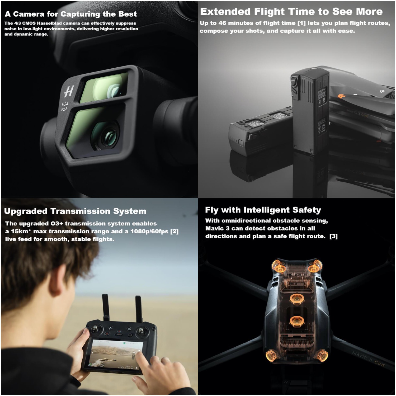 DJI Mavic 3 with 46 Minutes of Flight Time and Advanced Return to Home