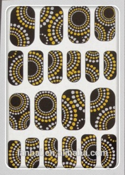 2015 New hot sale eco friendly gold sliver Metallic glitter nail foils sticker