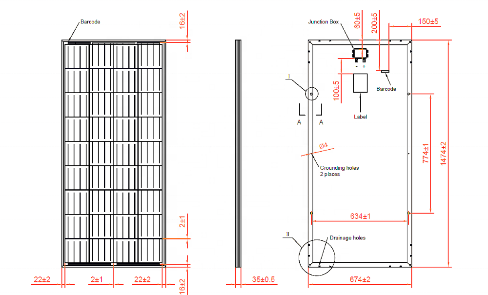 Panel solar de Poly Power de precio barato para casas