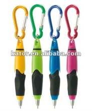 Good-selling plastic ballpen with carabiner