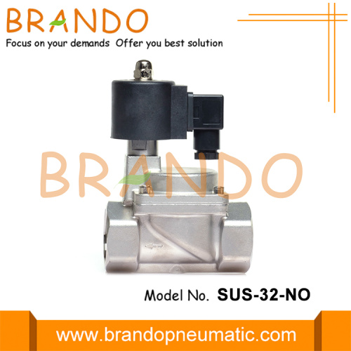 1-1 / 4 &#39;&#39; buhar paslanmaz çelik solenoid vana normal açıldı