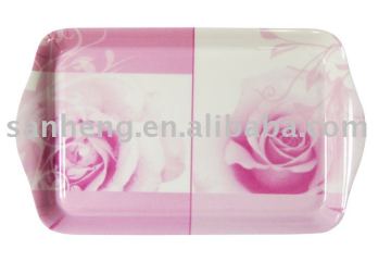 8.25" melamine handle tray