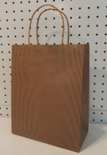 Logo Free Brown Kraft Paper Handbag