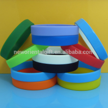 Solid color silicone wristbands , Blank rubber bracelet