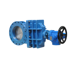china bidirectional flanged motorized electric electrically actuated knife gate valve