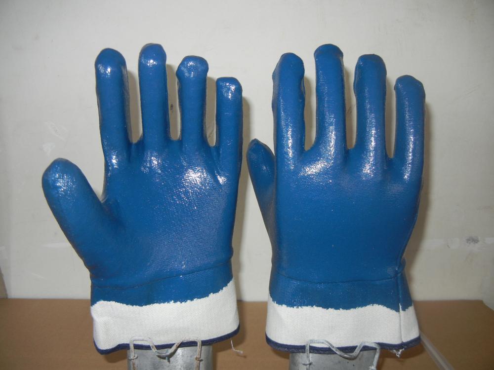 Bule Nitril beschichtete Handschuhe