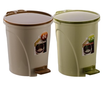 Kitchen Pedal Garbage Bins - 6L and 9.5L Plastic Waste Bins
