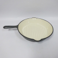 10 Zoll Emaille Gusseisen Bratpfanne mit Griff / Griddle Pan / Kochgeschirr