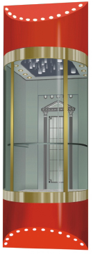 Elevator Decoration , Stainless Steel Hairline Panel Car Wall