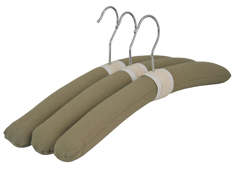 Soft Fabric Swatch Hangers Cotton Fabric Sample Hanger Display Padded Satin Clothes Hangers