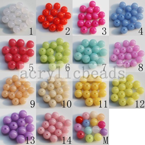 Gelée acrylique perles rondes opaques perles miracle de gelée