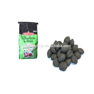HongQiang natural conventional pillow shape bamboo BBQ charcoal