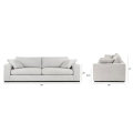 Modern Contemporary Sitka Mist Gray Fabric Sofa