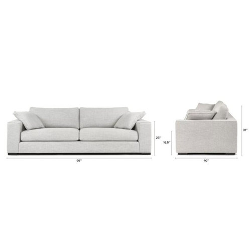 Oge a, Sitka Mist Grey Fabric Sofa