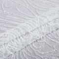 tissu de dentelle perlée de tulle en gros