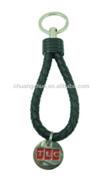 Make leather rope key chain with logo