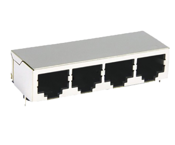 RJ45 Modular Jack 2 * 2P-kontakt 10u GOLD 10P8C