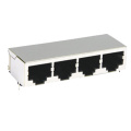 RJ45 Modulaire Jack 2 * 2P-connector 10u GOUD 10P8C